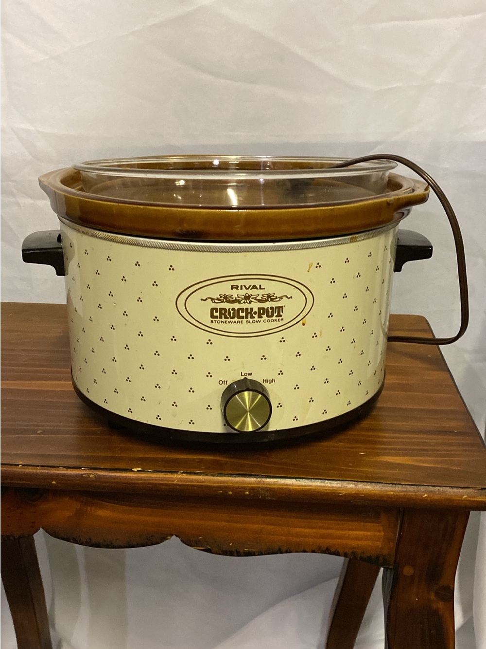 Rival Vintage Brown & Cream Crock-Pot Slow Cooker